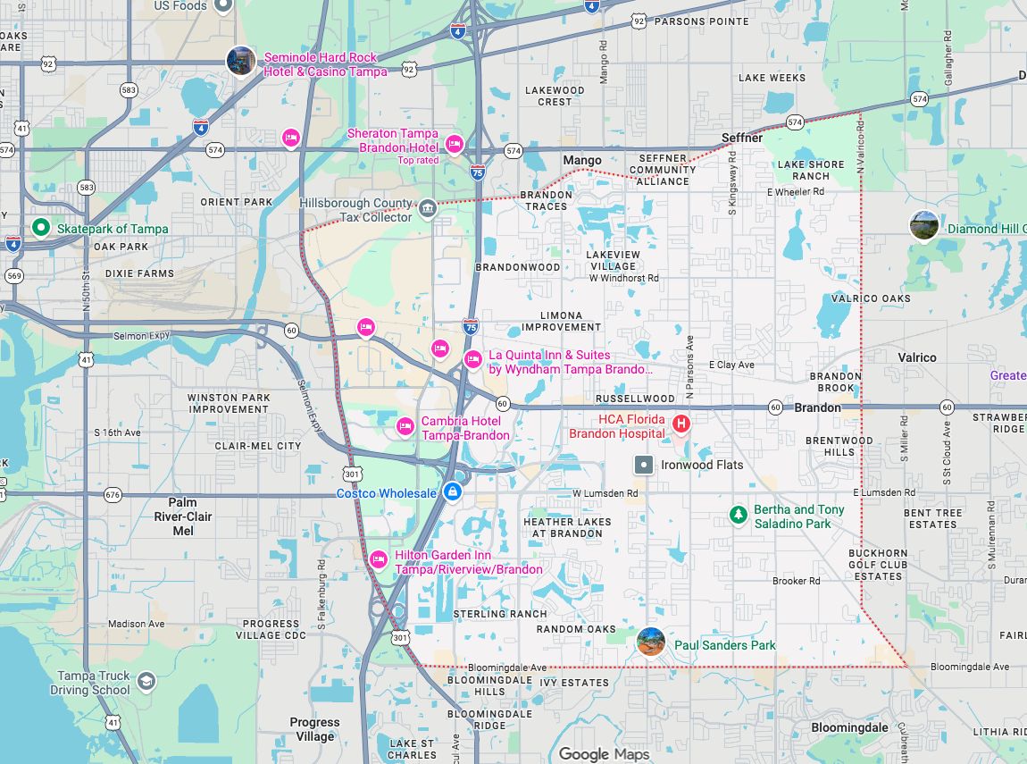 Precision Garage Door Service® of Brandon map