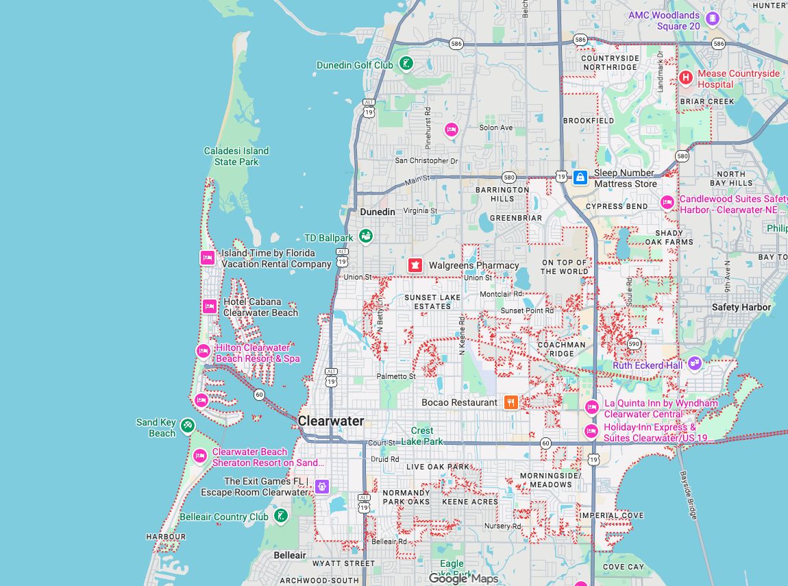 Precision Garage Door Service® of Clearwater map