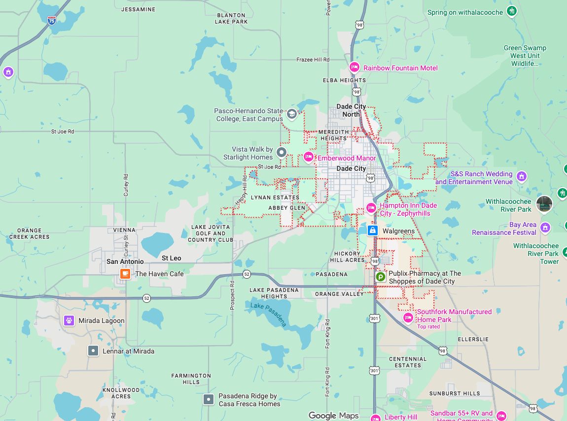 Precision Garage Door Service® of Dade City map