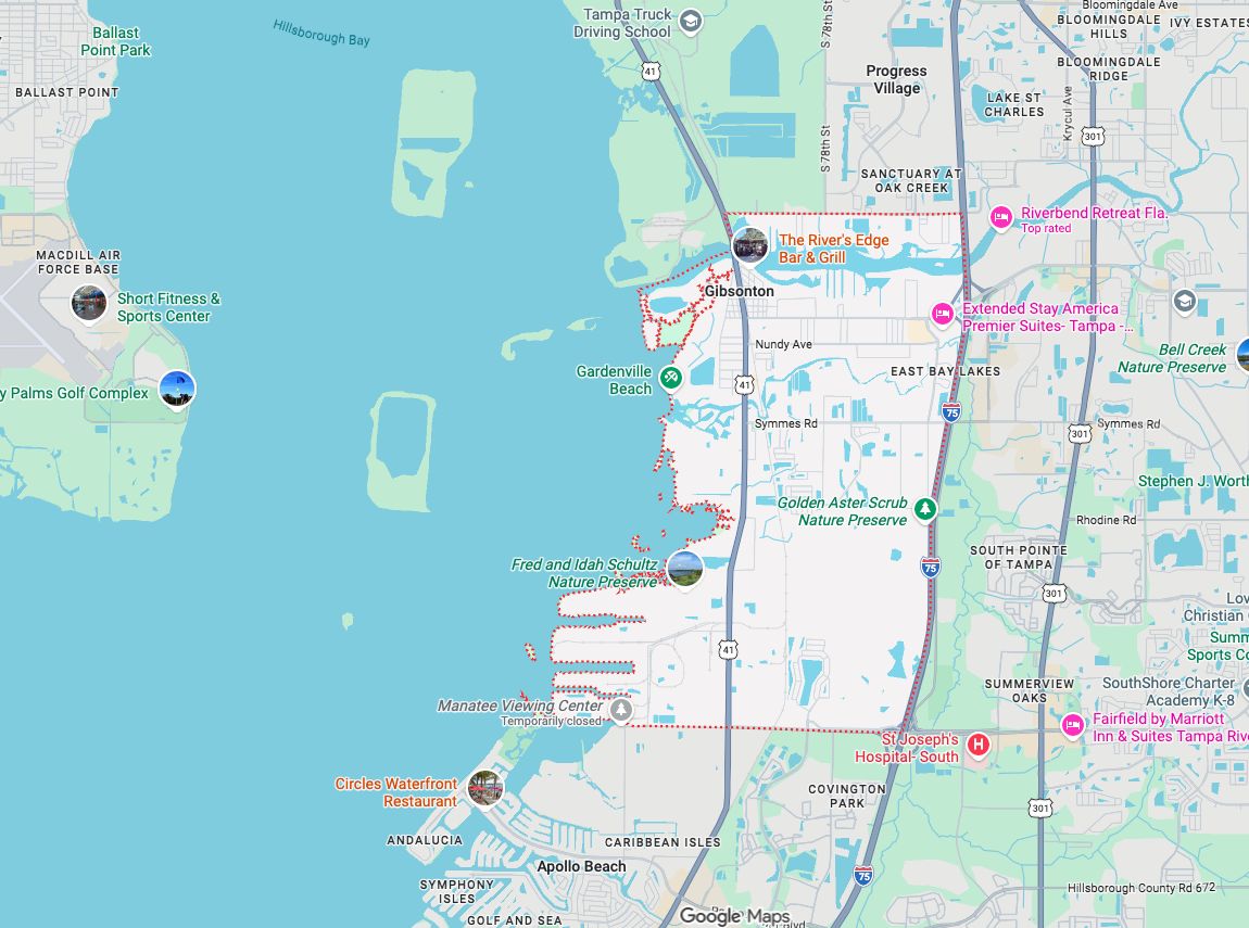Precision Garage Door Service® of Gibsonton map
