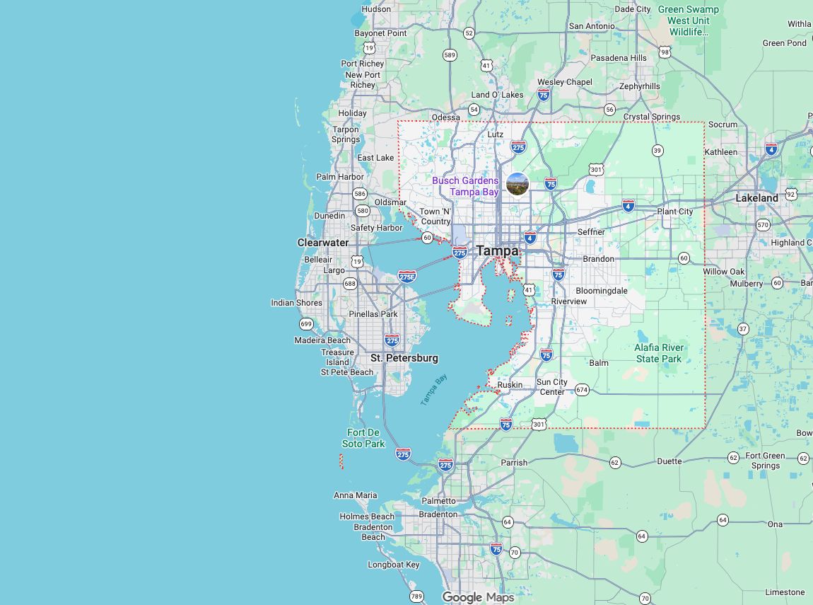 Precision Garage Door Service® of Hillsborough map