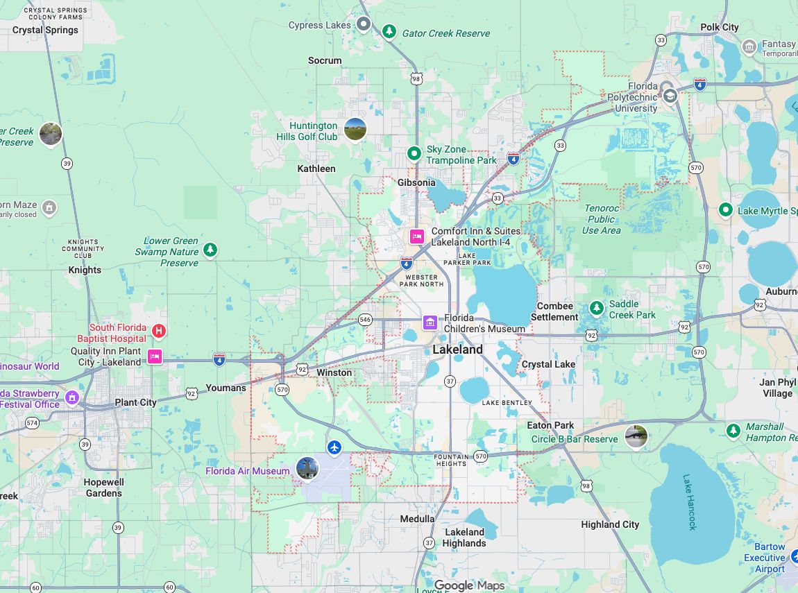 Precision Garage Door Service® of Lakeland map