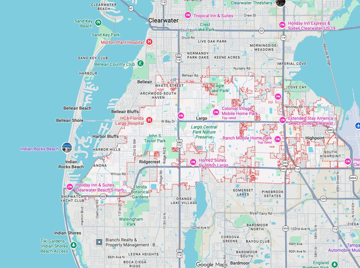 Precision Garage Door Service® of Largo map