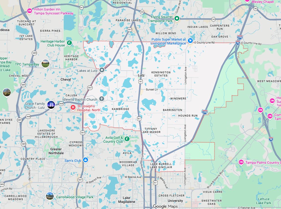 Precision Garage Door Service® of Lutz map
