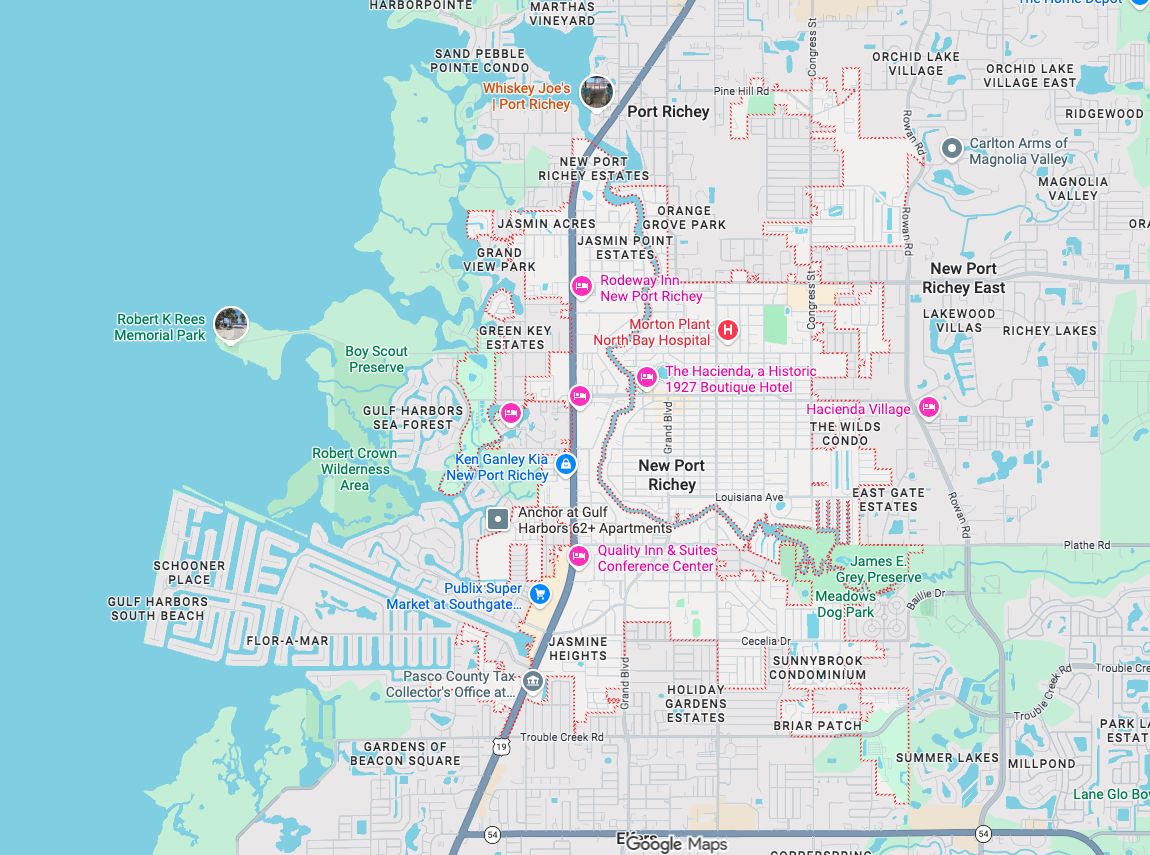 Precision Garage Door Service® of New Port Richey map