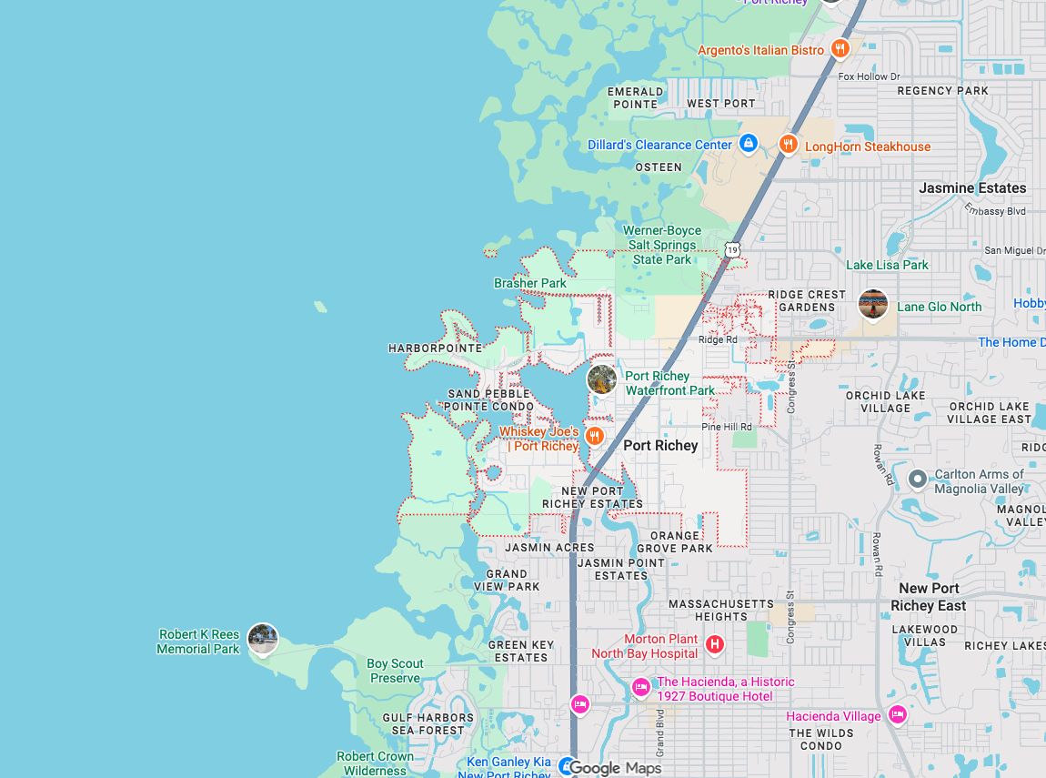 Precision Garage Door Service® of Port Richey map
