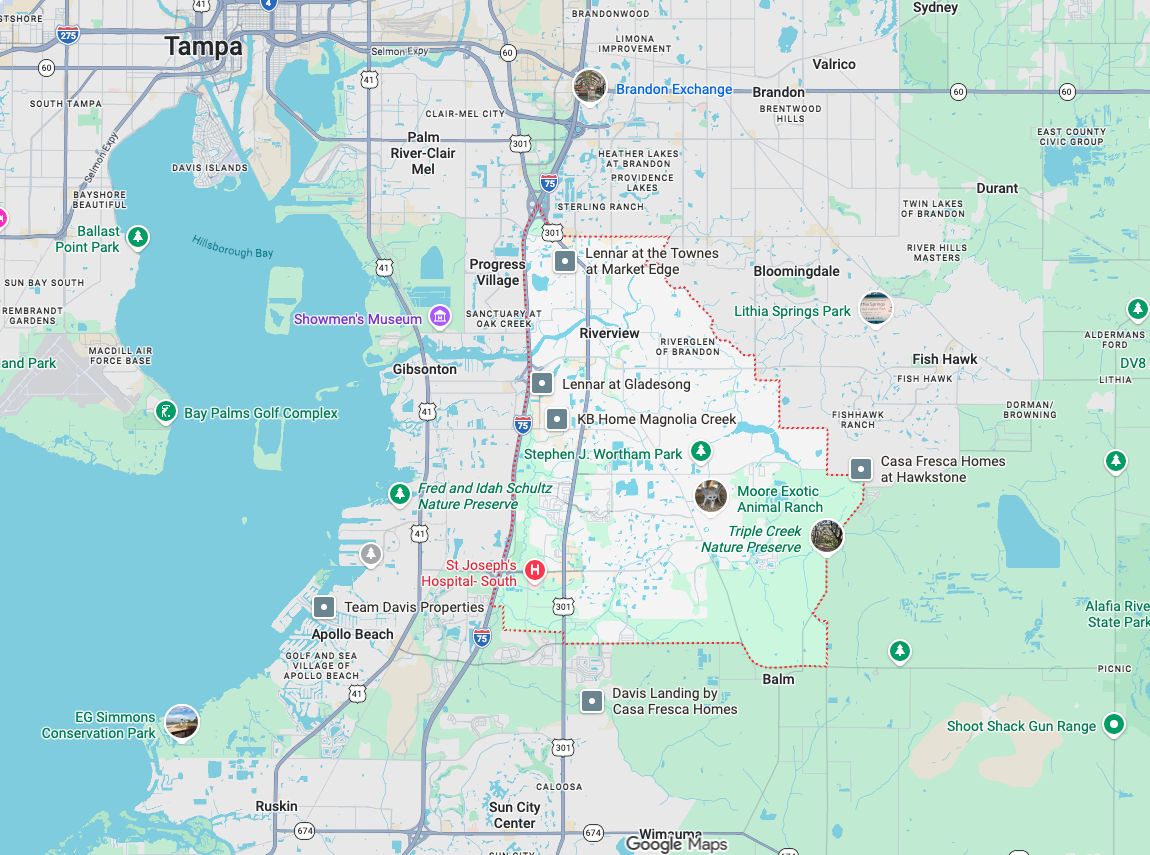 Precision Garage Door Service® of Riverview map