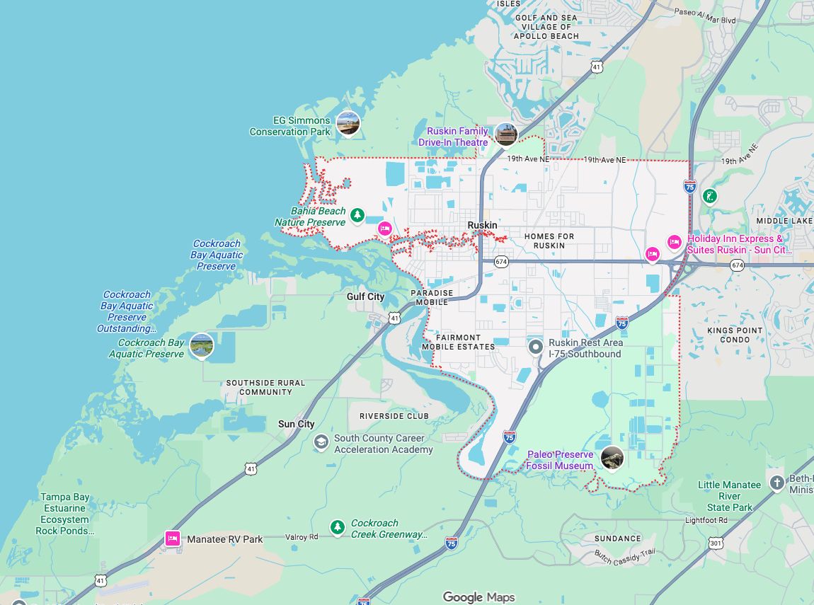 Precision Garage Door Service® of Ruskin map