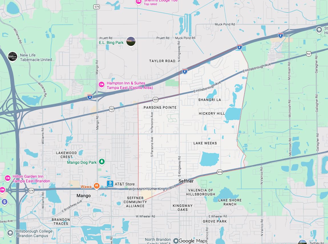 Precision Garage Door Service® of Seffner map