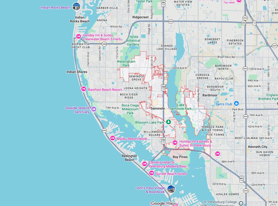 Precision Garage Door Service® of Seminole map