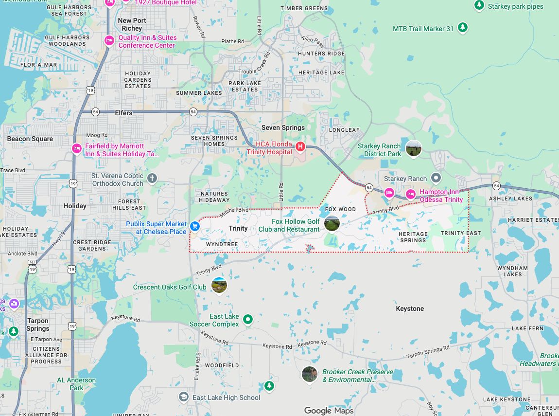 Precision Garage Door Service® of Trinity map