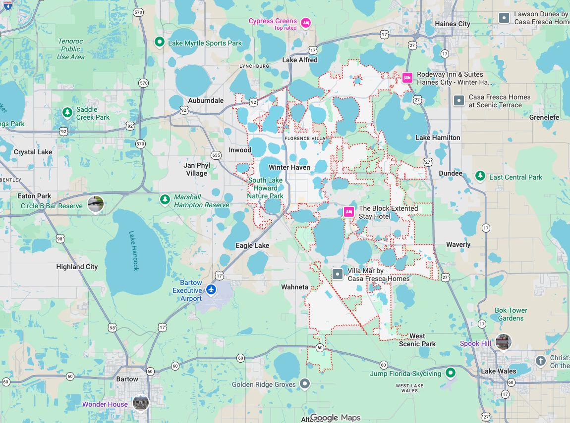 Precision Garage Door Service® of Winter Haven map